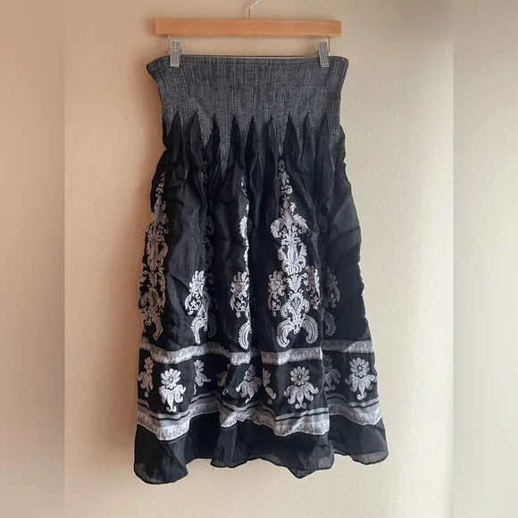 Laps Women Dress Black Gray Sleeveless S-M - Picture 4 of 9